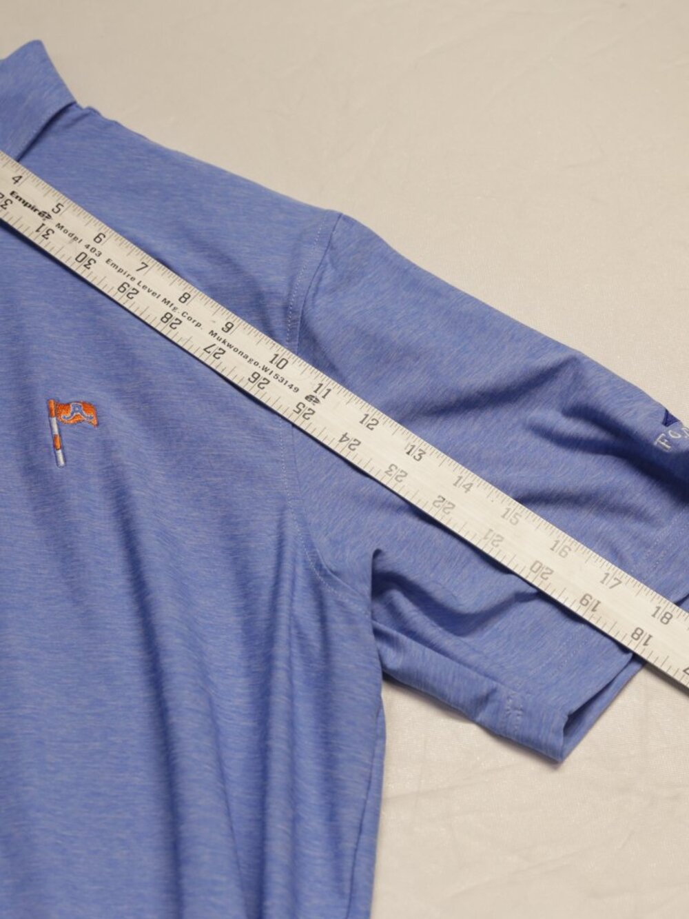 Straight Down Men’s Polo Shirt Light Blue Performance Stretch Golf Short Sleeve - Picture 8 of 11